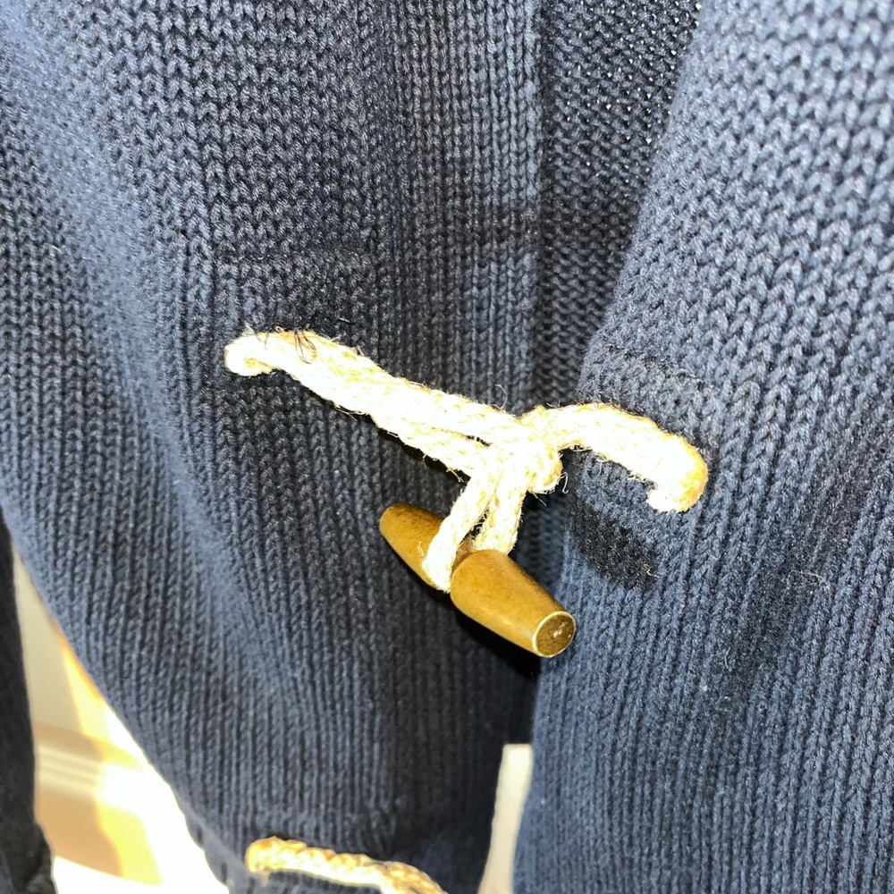 All Saints Ernst Navy Blue Cardigan with Toggle Closures - Picture 3 of 9